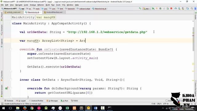 Lập trình Android (Kotlin) - Bài 33: Webservice - Đọc nội dung từ server смотреть онлайн