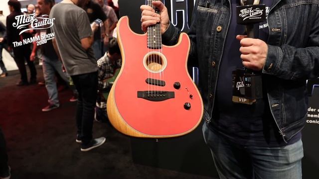 Max at NAMM 2020: The new Fender American Acoustasonic Stratocaster! смотреть онлайн
