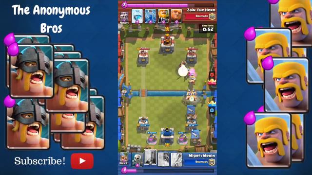 Mass Barbarian Army Battle!! SO MANY! //Clash Royale смотреть онлайн