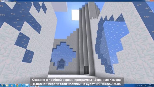 Minecraft постройка ледяного замка смотреть онлайн