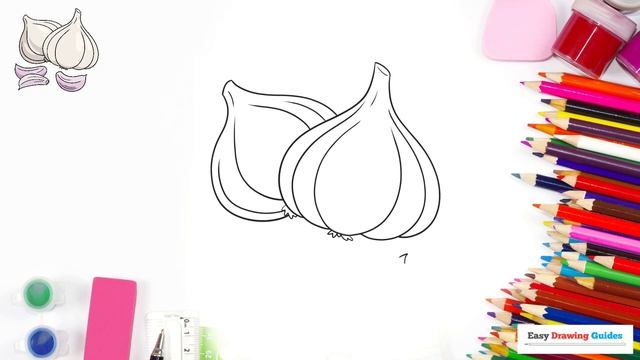 How to Draw Garlic: Easy Step by Step Drawing Tutorial for Beginners смотреть онлайн