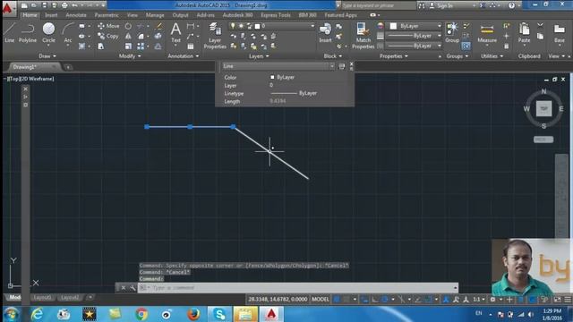Autocad 2015 basic tutorials. How to draw Line and Polyline: cad software - online autocad classes смотреть онлайн