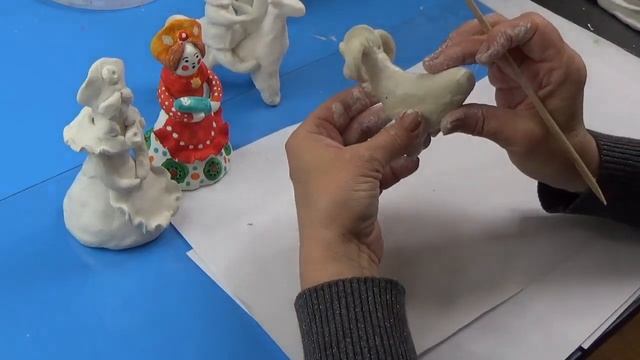 Дымковская игрушка || Свистулька || Барашек смотреть онлайн