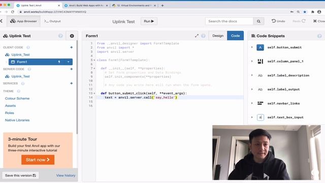 Anvil Uplink tutorial: Run custom Python web server code for free - 1/2 смотреть онлайн