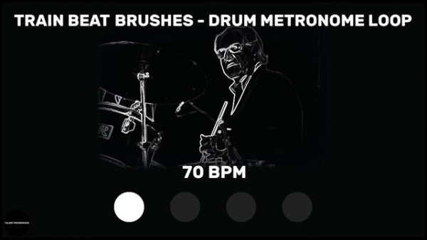 Train Beat Brushes | Drum Metronome Loop | 70 BPM
