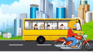 Мультик про мотоцикл, изучаем транспорт с детьми