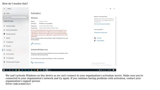 Error code 0x8007267C while activating Window 10 смотреть онлайн