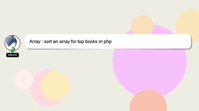 Array : sort an array for top books in php смотреть онлайн