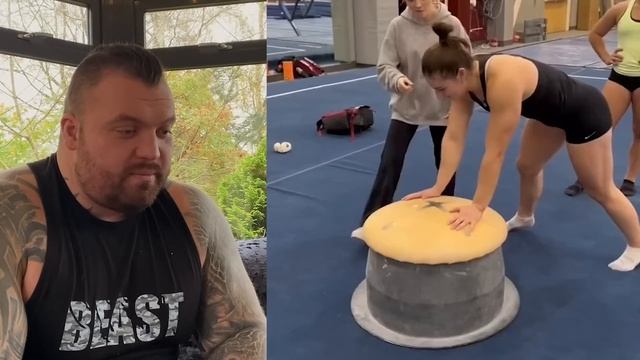 SHE BENCHES MORE THAN YOU! | Hilarious Gym Fails With Eddie Hall смотреть онлайн