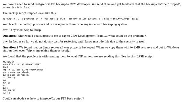 Databases: PostgreSQL backup + gzip смотреть онлайн