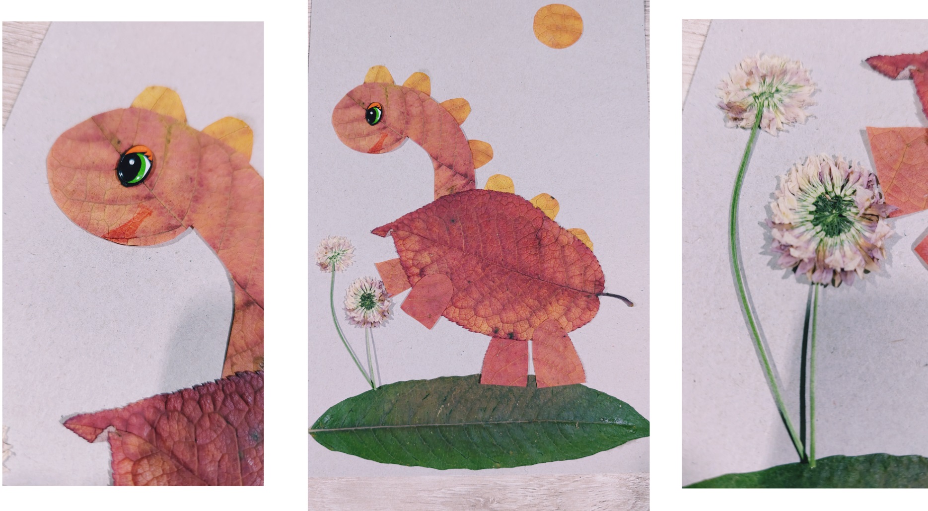 Динозавр из листьев. Осенняя аппликация с малышами.mp4 смотреть онлайн