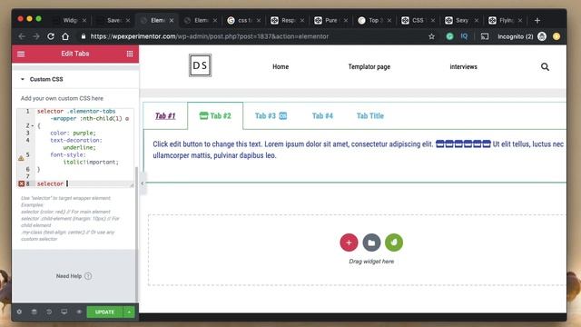 Elementor Tabs Widget - Style tabs build your own tabs widget and More ! смотреть онлайн