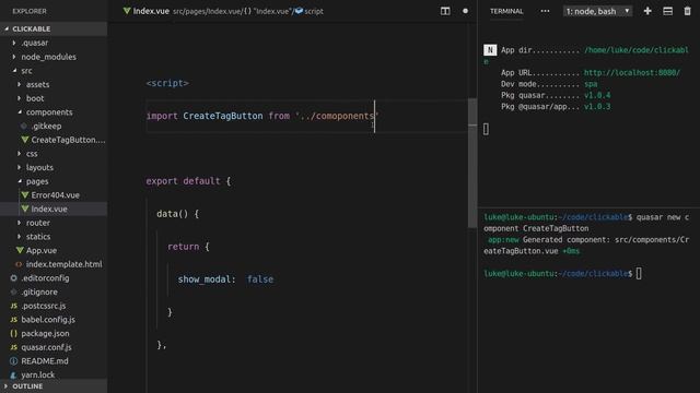 The Clickable Component Pattern 2 (Quasar) смотреть онлайн