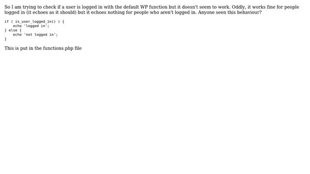Wordpress: If user is logged in not working смотреть онлайн