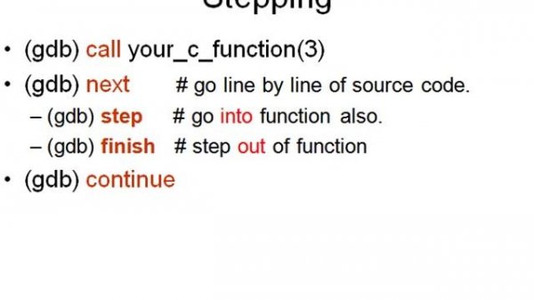 Introduction to gdb debugger