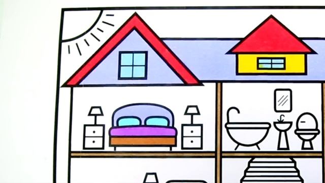 How to Draw a House with a Swimming Pool ❤️???House with a Pool Drawing and Coloring Page смотреть онлайн