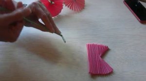 делаем цветы из бумажной гармошки