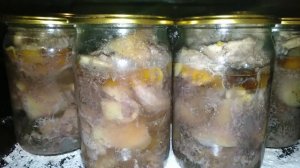 Тушёнка из домашних петухов!! В духовке!