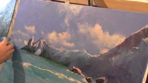 Мастер-класс по живописи маслом №34 - Море и скалы. Как рисовать. Урок рисования Игорь Сахаров