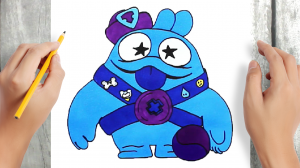 Как нарисовать СКУИКА из игры БРАВЛ СТАРС