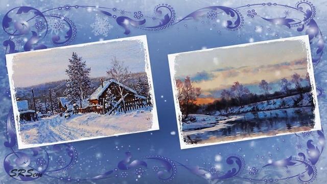 Деревенька в снегу (стихи и живопись) смотреть онлайн