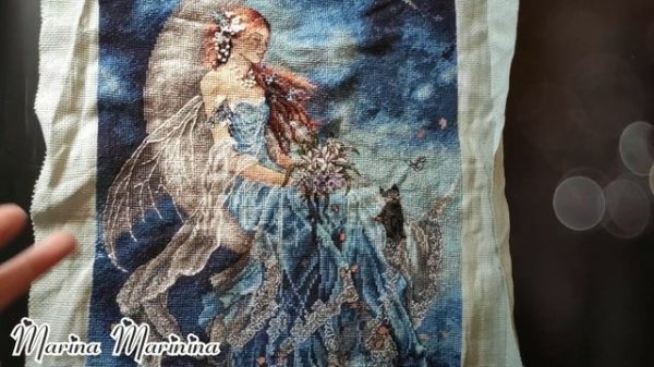 Готовая работа Dimensions 35393 Wind Moon Fairy  ///Ангелы // Dimensions 35141 Scarlet Wizard ///