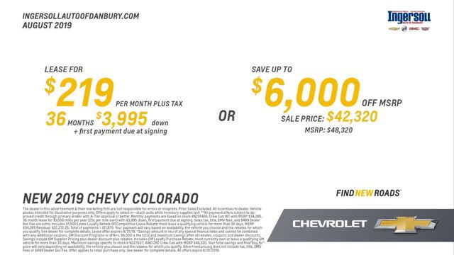 2019 Chevrolet Colorado Offer Ingersoll Auto of Danbury August SP 7 смотреть онлайн