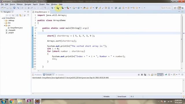 How to sort the shortArray? | sort(short[] a) method of Java.util.Arrays Class смотреть онлайн