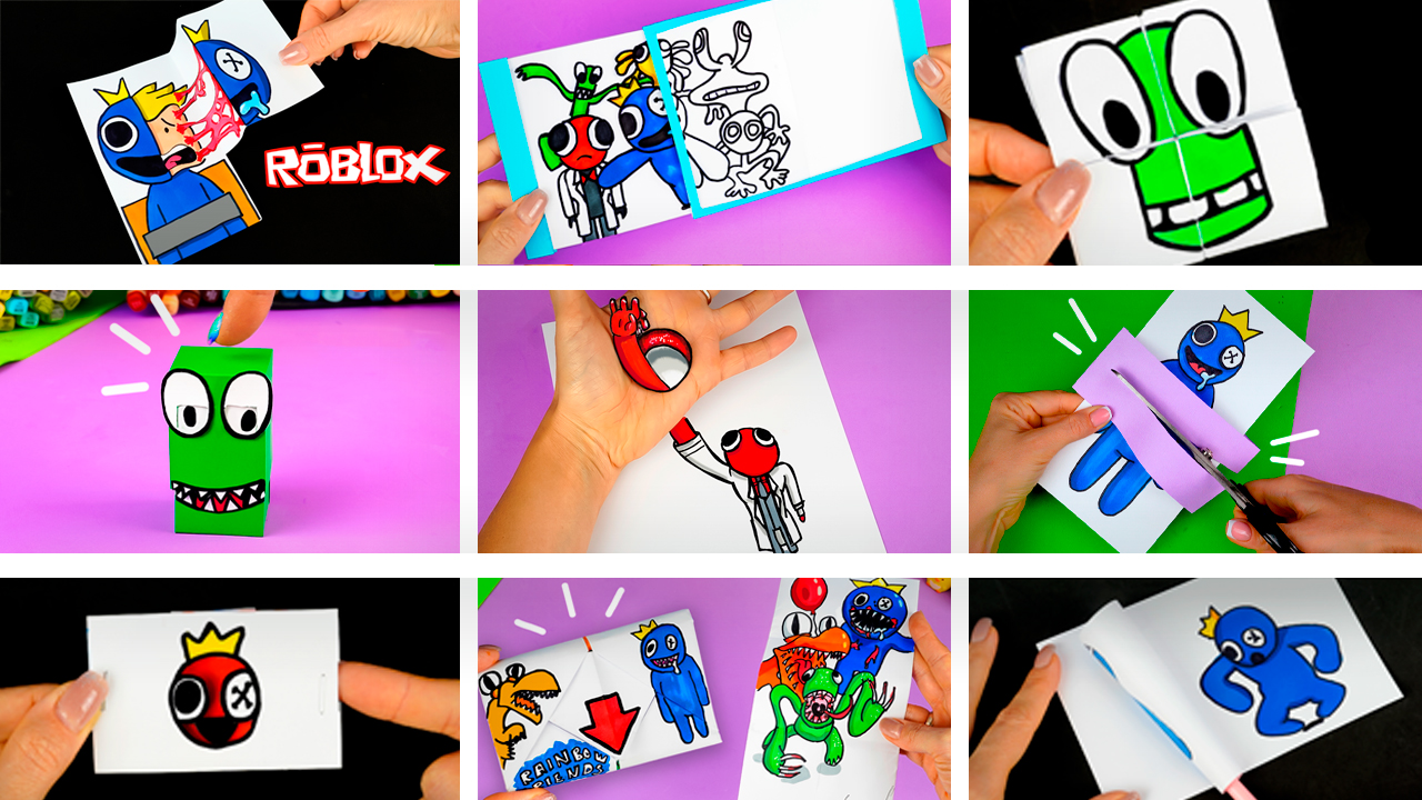 10 Идей Роблокс Радужные Друзья из бумаги смотреть онлайн