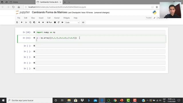 Cómo cambiar la forma a las matrices con Numpy y Python смотреть онлайн