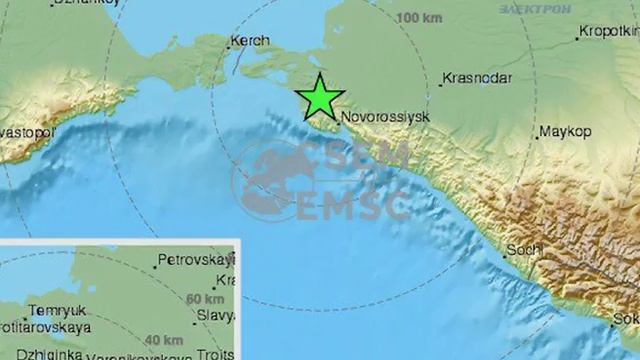 В Краснодарском крае произошло землетрясение. Подземные толчки ощущали и в Крымске. смотреть онлайн