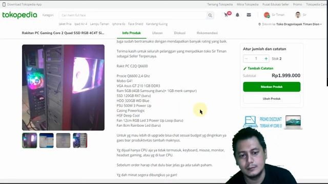 Rakitan PC 1 Jutaan Paling Rekomen SSD+RGB+4 Core 4 Thread | GTA 5 -Streaming & WFH Kuat! смотреть онлайн