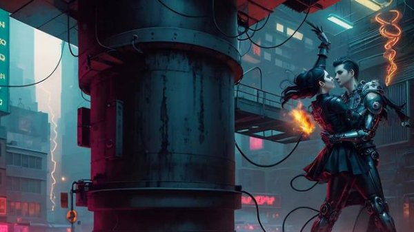 Dark Techno / Cyberpunk / Industrial Type Beat 'O G R E' | AI-generated music video