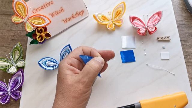 DIY/ Butterfly Decoration/ Satin Ribbon Butterfly/ Kanzashi Satin Ribbon / Creative Craft/ Handmade