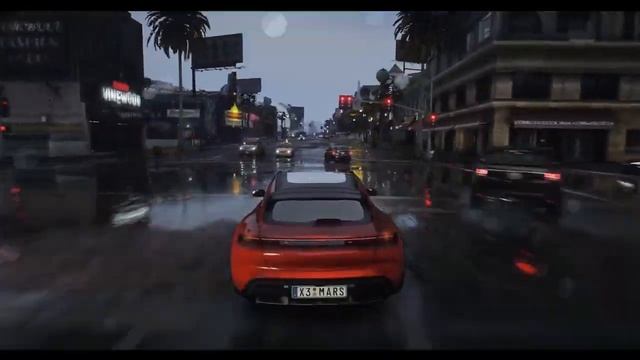 ► GTA 6 Graphics   Taycan Turbo S Cross Turismo! QuantV & NaturalVision Evolved   GTA 5 PC Mods