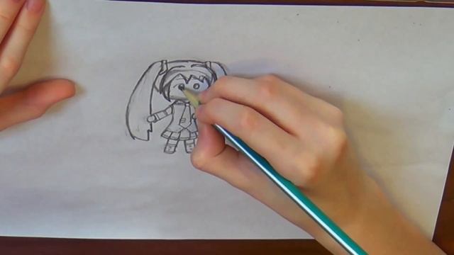 HATSUNE MIKU CHIBI | Vocaloid anime | Draw with me смотреть онлайн