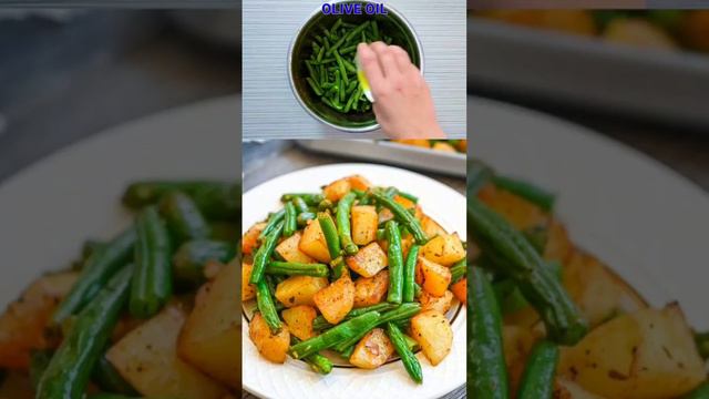 Potato with green beans healthy and easy meal low cals and great for losing weight meal plan 🥔🫘 смотреть онлайн