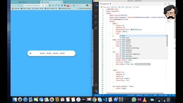 create hamburger nav menu with pure css3 смотреть онлайн