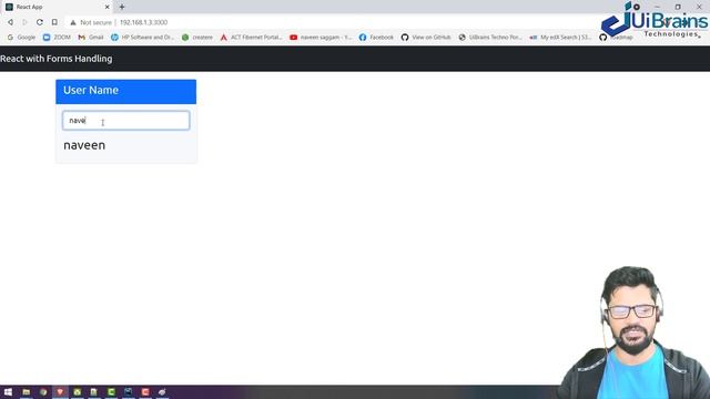 20 Form Handling in React JS 2 Way Binding | React JS Tutorial 2021 | NAVEEN SAGGAM смотреть онлайн