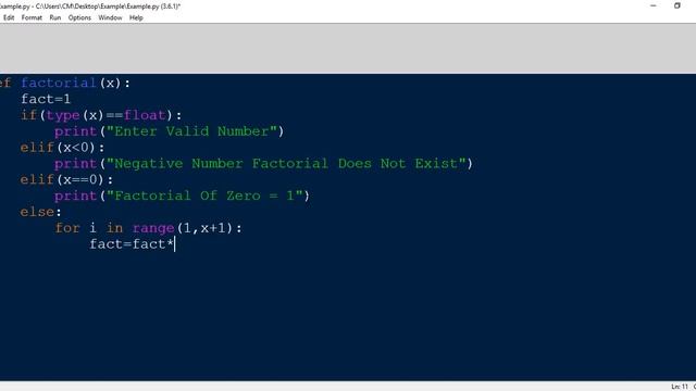 Factorial Program Algoritm Using Python смотреть онлайн