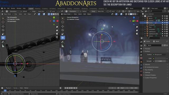 Hollow Knight NPC - Elderbug - 3D Modeling Timelapse смотреть онлайн