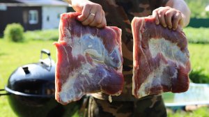 Рулеты из свиной грудинки на угольном гриле