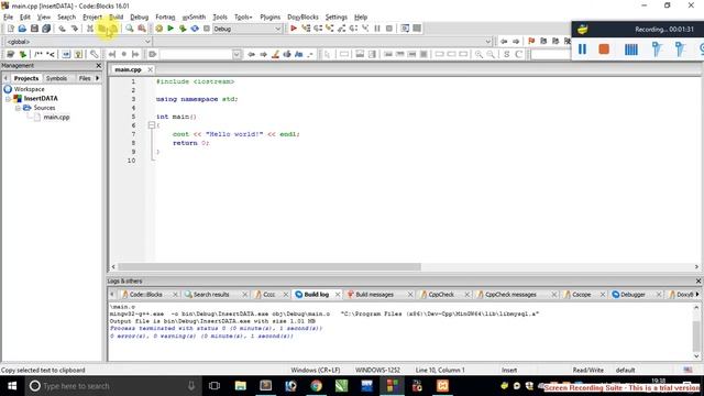 Insert data from C++ to MYSQL [PART 1] смотреть онлайн