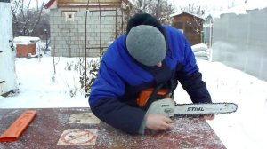 Бензопила STIHL MS 180 Как натянуть цепь