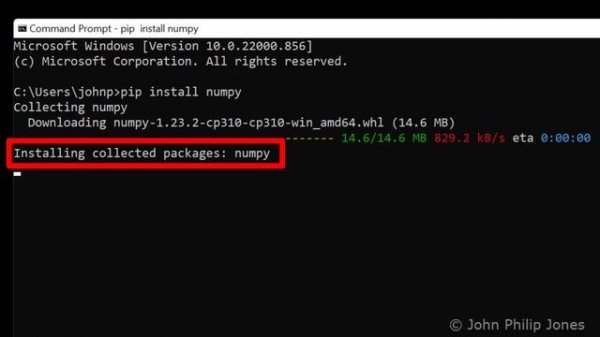 Python: How to pip Install Numpy