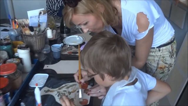 Декупаж разделочной доски.Мастер-класс для детей с Еленой Филатовой. смотреть онлайн