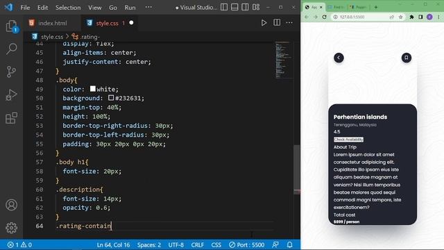 Build a Travel App UI Using HTML CSS & JS - @codesmashers смотреть онлайн