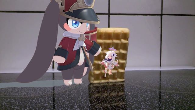 Pom Pom saved Paimon from Waffled смотреть онлайн