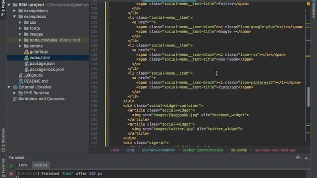 БЭМ(CSS) практика часть 1 смотреть онлайн