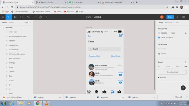 PROJECT UAS ANDROID DESAIN TAMPILAN WHATSAPP DENGAN FIGMA смотреть онлайн